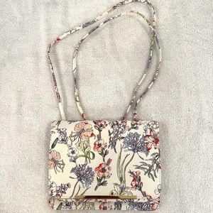 Apt. 9 White/Floral Print Safe Keeper RFID Blocking Crossbody Bag